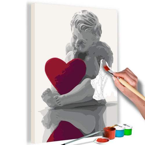 Quadro fai da te Angioletto (cuore rosso)