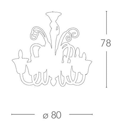 Lampadario a Sospensione Vetro Ultra Trasparente Classico E14