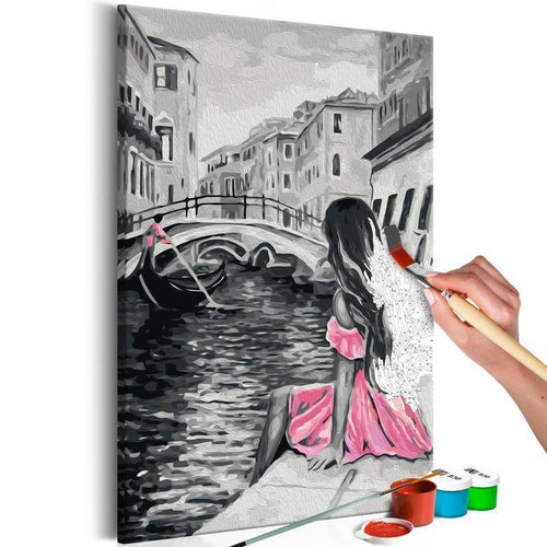 Quadro fai da te Venezia (ragazza nel vestito rosa)