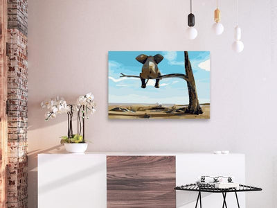 Quadro fai da te Elefante sull'albero