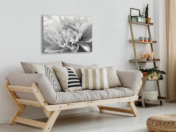 Quadro fai da te Fiore bianconero