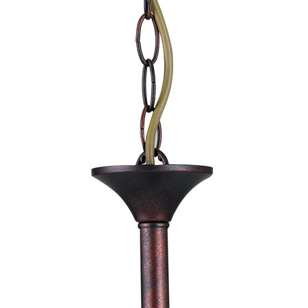 Lampadario a sospensione color ruggine dalla linea semplice 40 watt E14