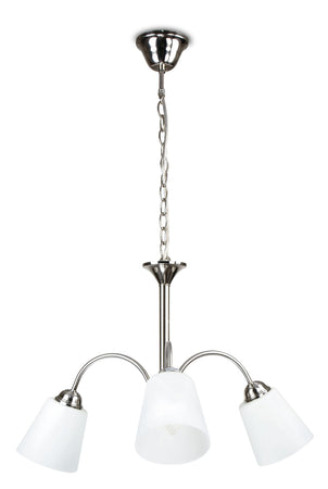 Lampadario sospeso dal design classico color nickel 40 watt E14