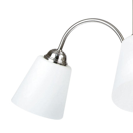 Lampadario sospeso dal design classico color nickel 40 watt E14