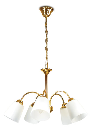 Lampadario color oro dalla linea semplice ma elegante 40 watt E14
