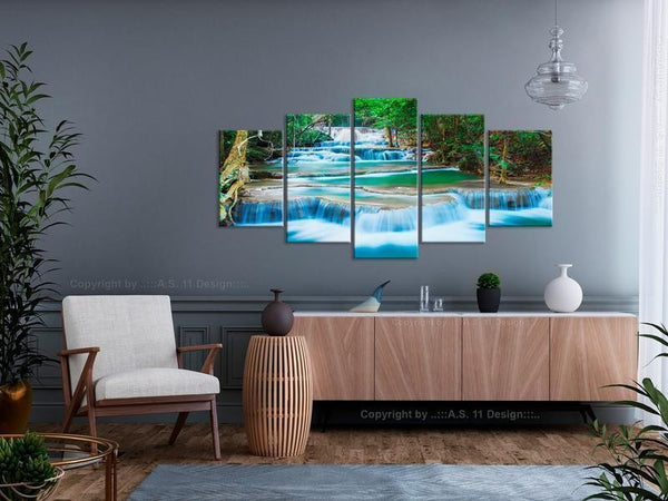 Quadro Cascata azzurra di Kanchanaburi, Thailandia