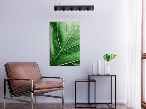 Quadro - Malachite Leaf (1 Part) Vertical
