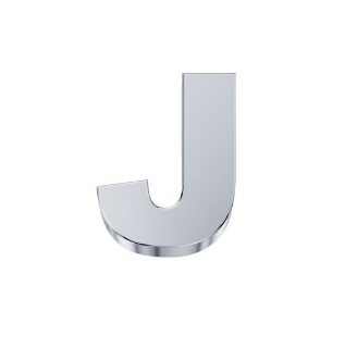 Elements - Elemento Lettera J In Oro Bianco