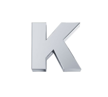 ELEMENTS - Elemento Lettera K In Oro Bianco