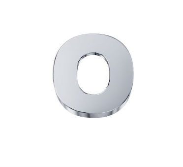 ELEMENTS - Elemento Lettera O In Oro Bianco