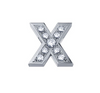 Elements Elemento lettera x in oro bianco e diamanti