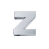 Elements Elemento lettera z in oro bianco