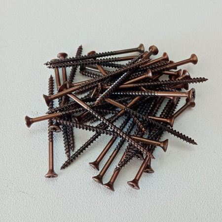 Vite 4,0x50/30mm - 50pz TPS testa conica bronzata per legno truciolare parzialmente filettata