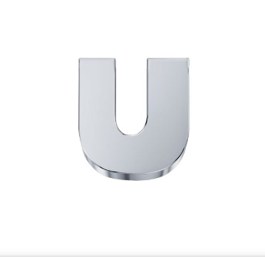 ELEMENTS - Lettera U In Oro Bianco