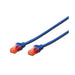 EWENT CAVO PATCH CAT 6 U/UTP 0,5mt BLU.
