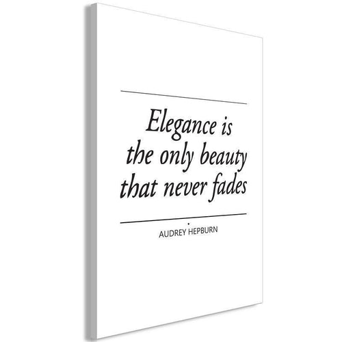 Quadro - Hepburn Quote (1 Part) Vertical