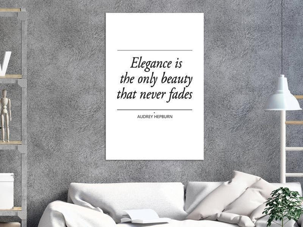 Quadro - Hepburn Quote (1 Part) Vertical