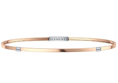 Elements Bracciale argento rosa misura l