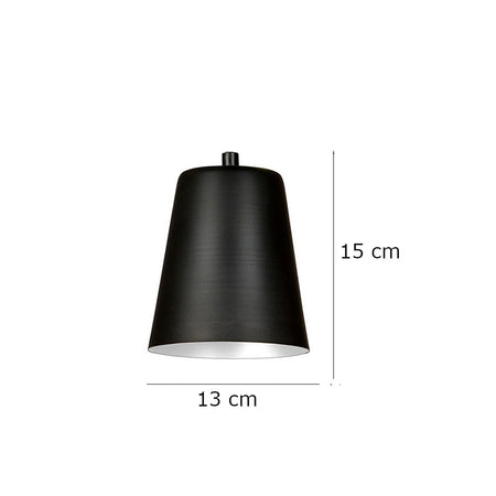 Plafoniera A Faretti 2 Luci Prism Con Coni In Acciaio Nero E Bianco Interno