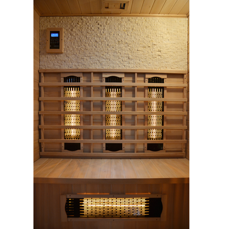 Sauna Infrarossi per 3 persone in Legno Hemlock 150x110 Stone