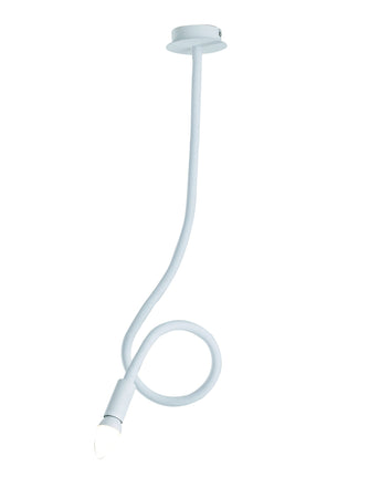 Plafoniera Moderna Una luce Flessibile Metallo Silicone Bianco Interno E14