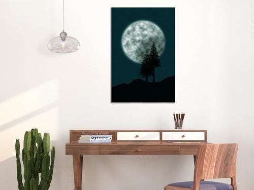 Quadro - Beautiful Full Moon (1 Part) Vertical