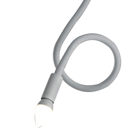 Plafoniera Moderna Una luce Flessibile Metallo Silicone Bianco Interno E14