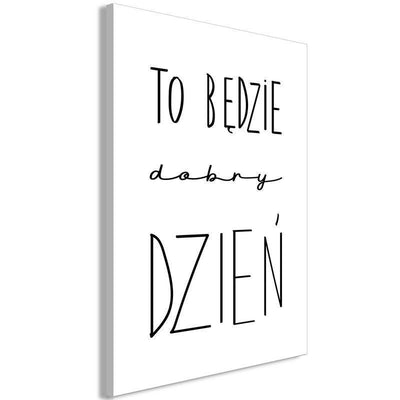 Quadro - Art of Words (1-part) - Inspirational Black Text on White