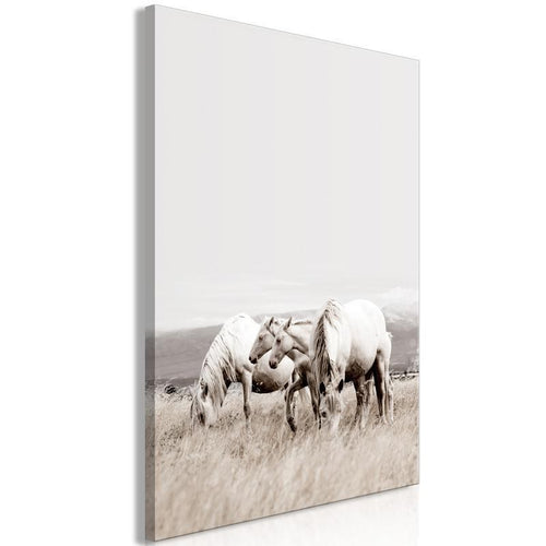 Quadro - White Horses (1 Part) Vertical