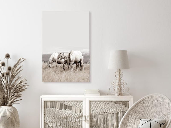 Quadro - White Horses (1 Part) Vertical
