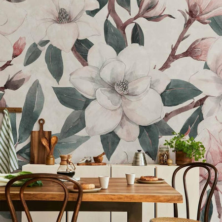Carta da parati - Watercolor Magnolias - Second Variant