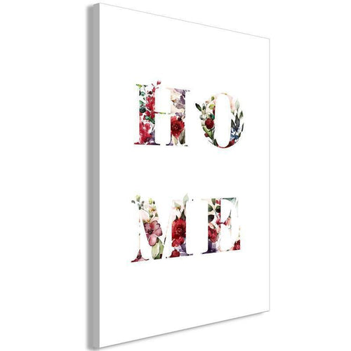 Quadro - Home in Flowers (1 Part) Vertical