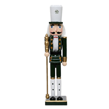 Soldatino schiaccianoci natalizio in legno colore nero decorazione natalizia, h 76 cm