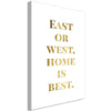 Quadro - Gold Home Is Best (1 Part) Vertical