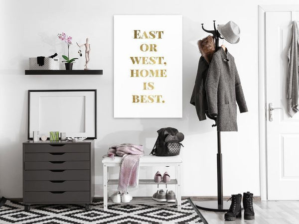 Quadro - Gold Home Is Best (1 Part) Vertical