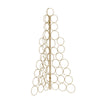 Supporto a forma di Albero per palline di Natale in ferro color oro da 118 cm