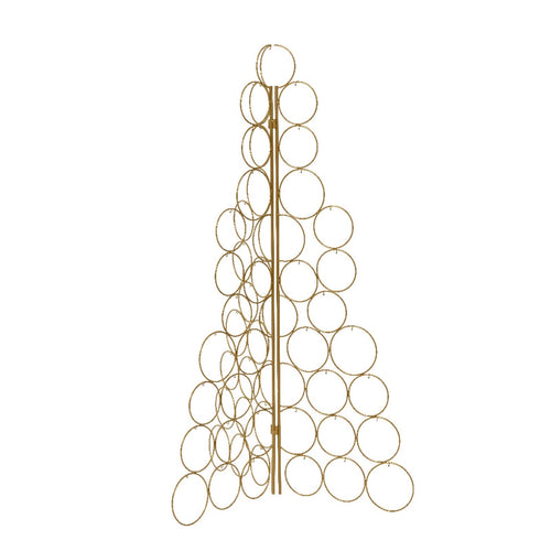 Supporto a forma di Albero per palline di Natale in ferro color oro da 118 cm