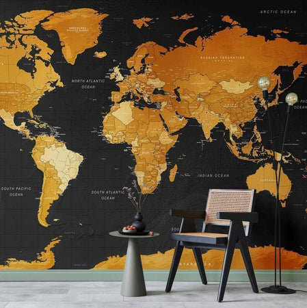 Carta da parati - Map: Golden World