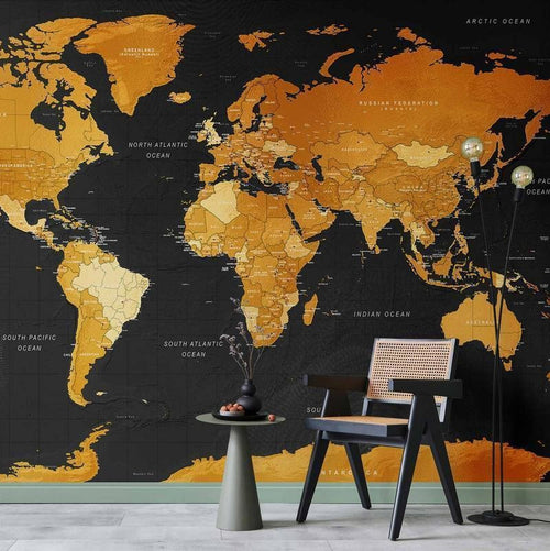 Carta da parati - Map: Golden World