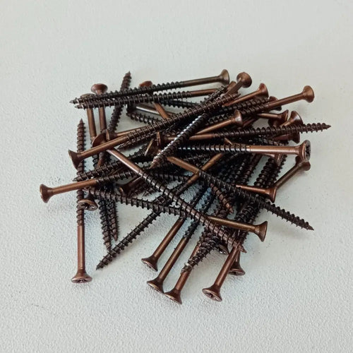 Vite 6,0x160/60mm - 20pz TPS testa conica bronzata per legno truciolare parzialmente filettata