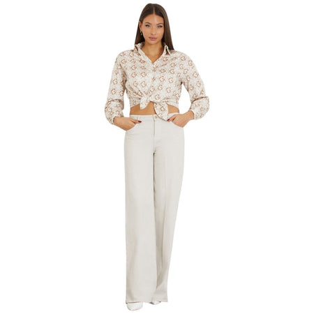 Guess camicia beige DEA BOWED W4RH59 WE2Q0