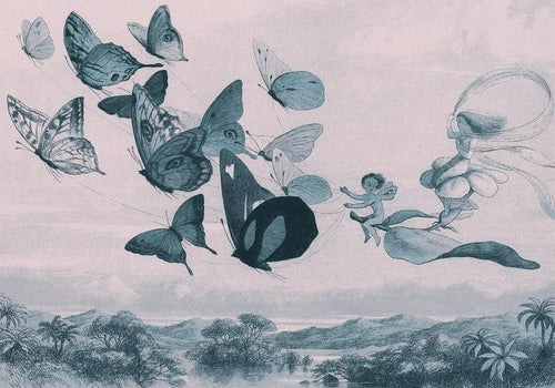 Carta da parati - Butterflies and Fairy