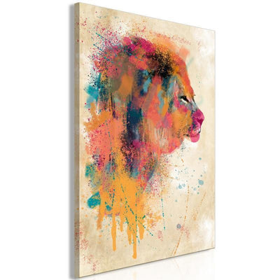 Quadro - Watercolor Lion (1 Part) Vertical