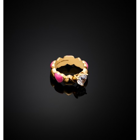 CHIARA FERRAGNI @ -  ANELLO DONNA COLLEZIONE CUORICINO NEON CON SMALTO ROSA