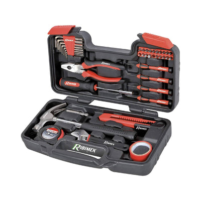 Cassetta utensili manuali in valigetta plastica con impugnatura soft composta da 40 pezzi totali