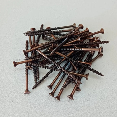 Vite 4,5x80/60mm - 50pz TPS testa conica bronzata per legno truciolare parzialmente filettata