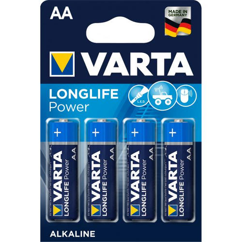 Confezione 4 batterie STILO Varta Longlife Power - Alcalina - Tipo Stilo AA Zinco Manganese - 1.5V