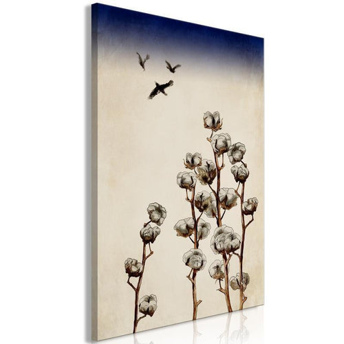 Quadro - Cotton Branches (1 Part) Vertical