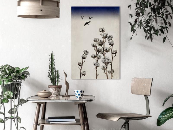 Quadro - Cotton Branches (1 Part) Vertical