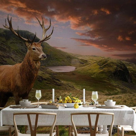 Carta da parati - Deer on Hill